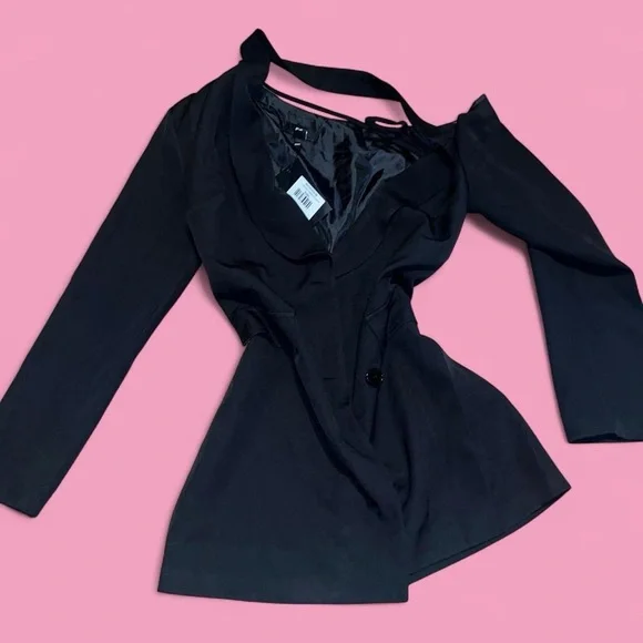 EGO Black Asymmetrical Dress - Picture 4 of 6